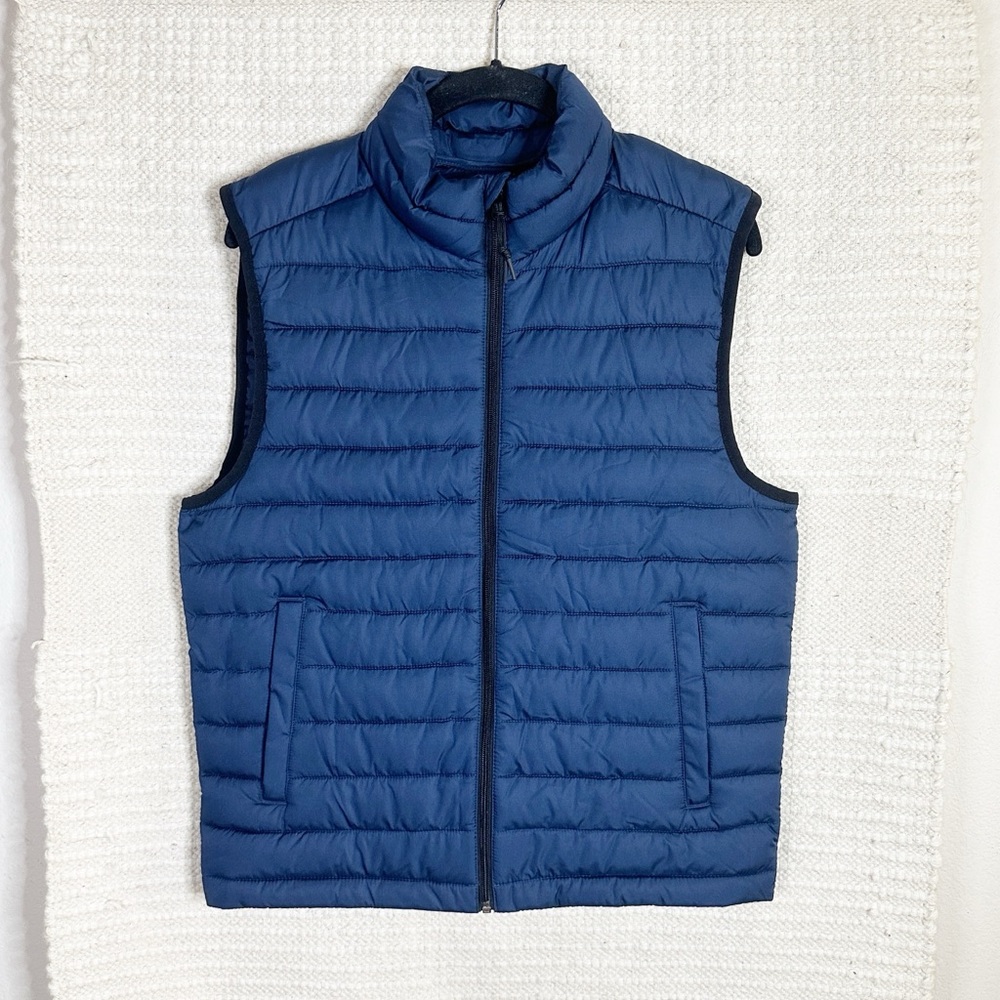 AEROPOSTALE men’s navy blue Remixed Down puffer vest S NEW